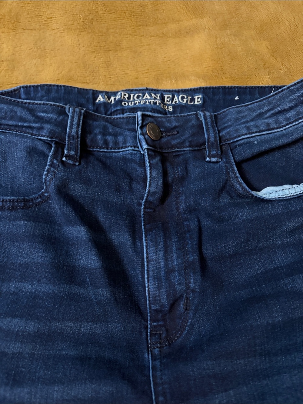 American Eagle Outfitters Dark Blue wash Straight leg Jean jeggings size 8